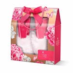 The Luxury Bathing Company Floral Footed Pink Peony &amp; Vetiver Foot Care Gift Set 2 x 150 ml + 1 paar