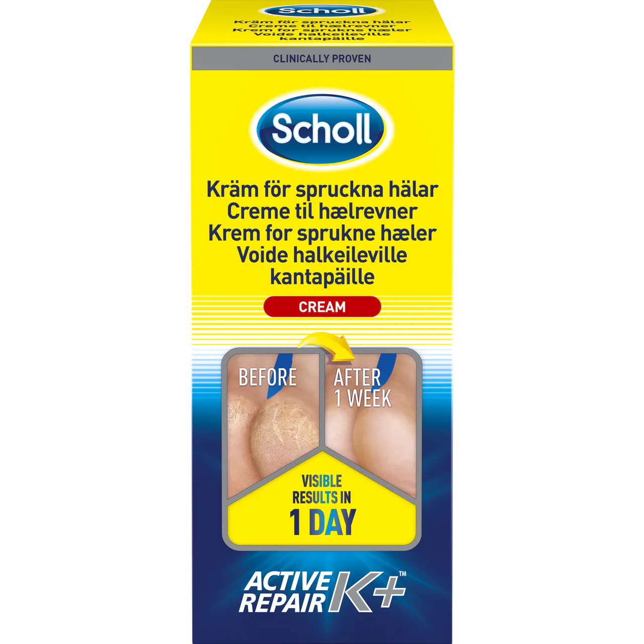 Scholl Active Repair K+ Cracked Heel Cream 120 ml