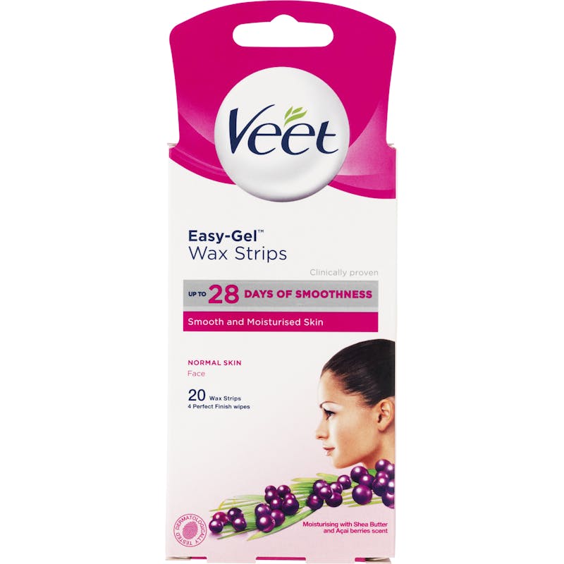 Veet Easy-Gel Cold Wax Strips Face 20 kpl