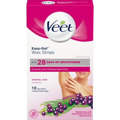 Veet Easy-Gel Wax Strips Underarm Normal Skin 16 st