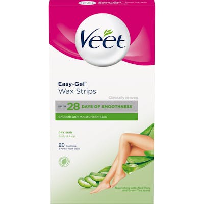 Veet Easy-Gel Wax Strips Dry Skin 20 kpl