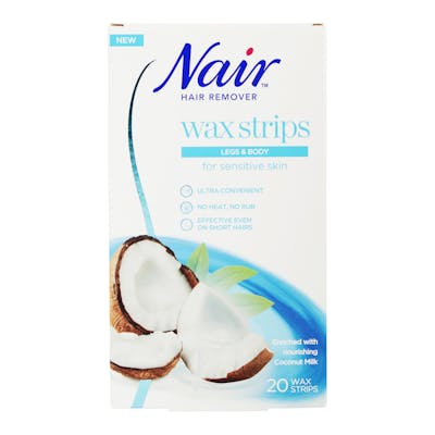 Nair Coconut Wax Strips Legs &amp; Body 20 st