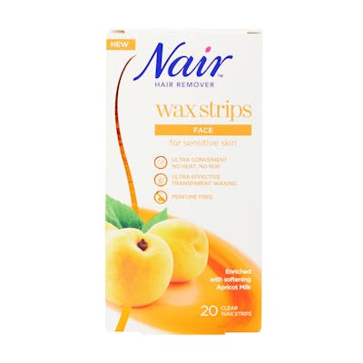 Nair Apricot Wax Strips Face 20 stk