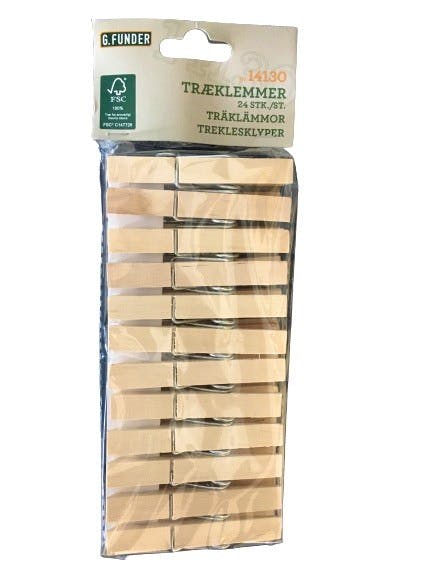 G. Funder Wasknijpers Hout 24 st