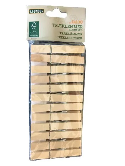 G. Funder Wooden Clips 24 pcs