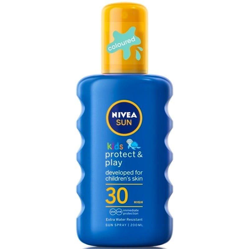 NIVEA Sun Kids Protect & Play Colored Sun Spray SPF30 200 ml