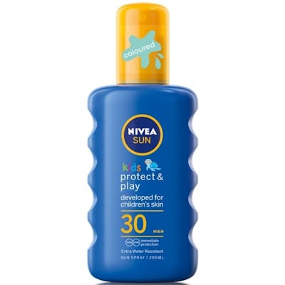 Nivea Sun Kids Protect &amp; Play Colored Sun Spray SPF30 200 ml