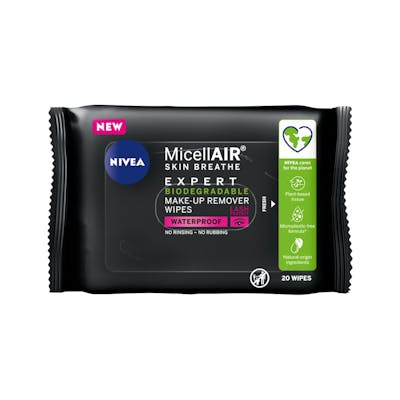 Nivea Micellair Expert Make-Up Remover Wipes 20 stk