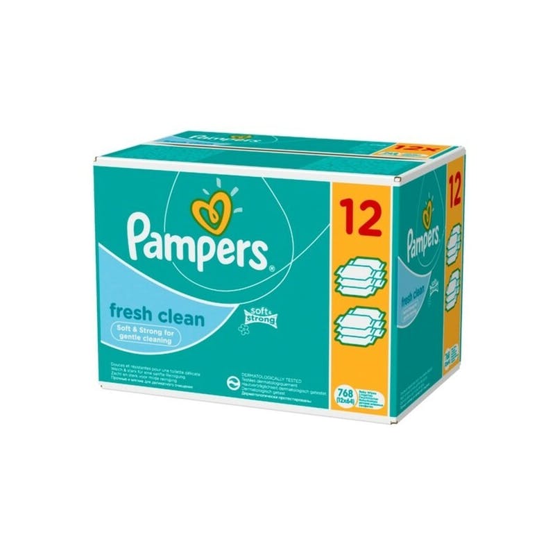 Pampers Fresh Baby Wipes Mega Pack 12 x 52 kpl