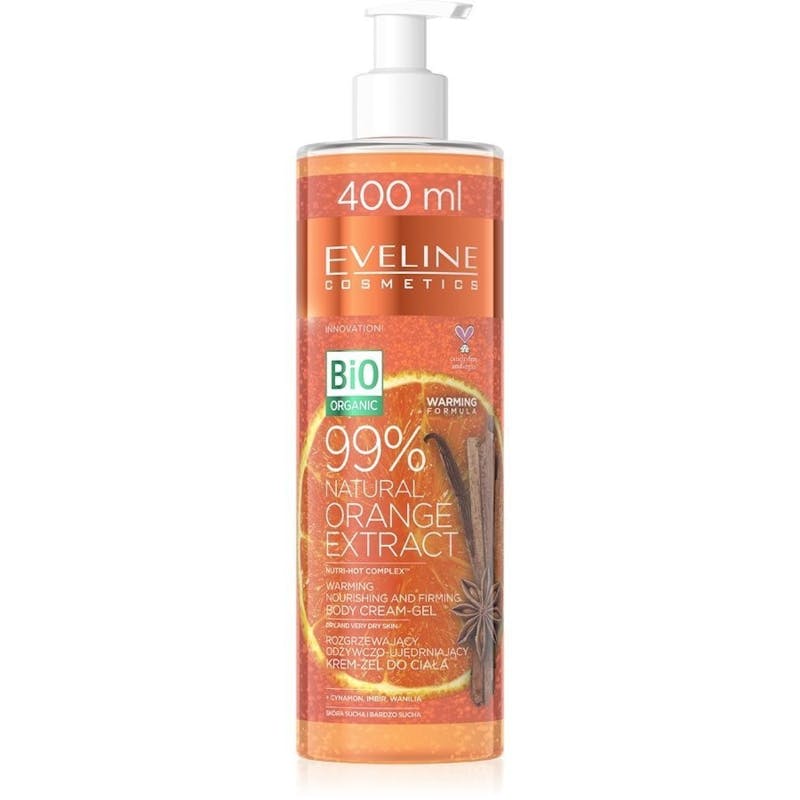 Eveline 99% Natural Orange Extract Warming Body Cream-Gel 400 ml