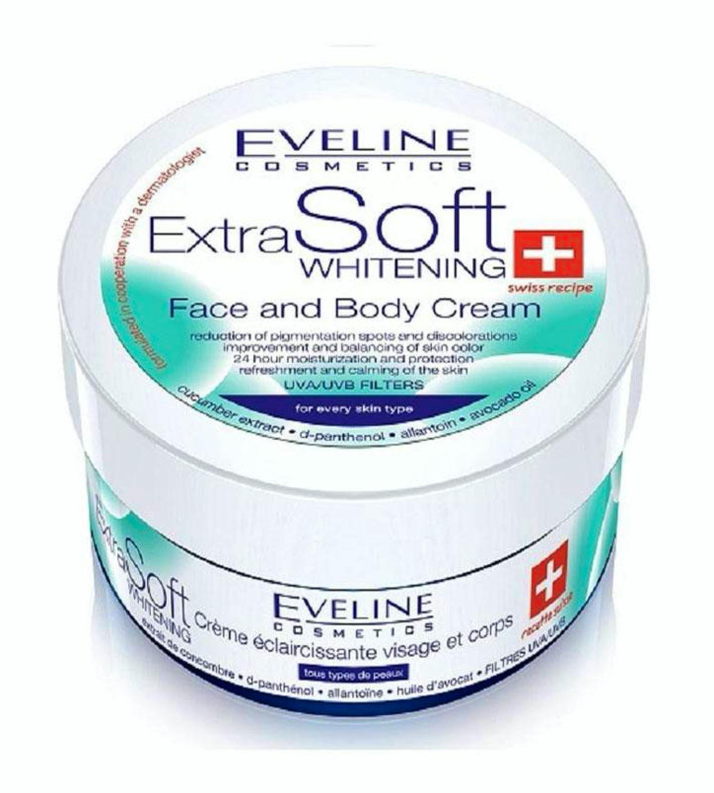 Eveline Extra Soft Whitening Face & Body Cream Jar 100 ml - £1.75