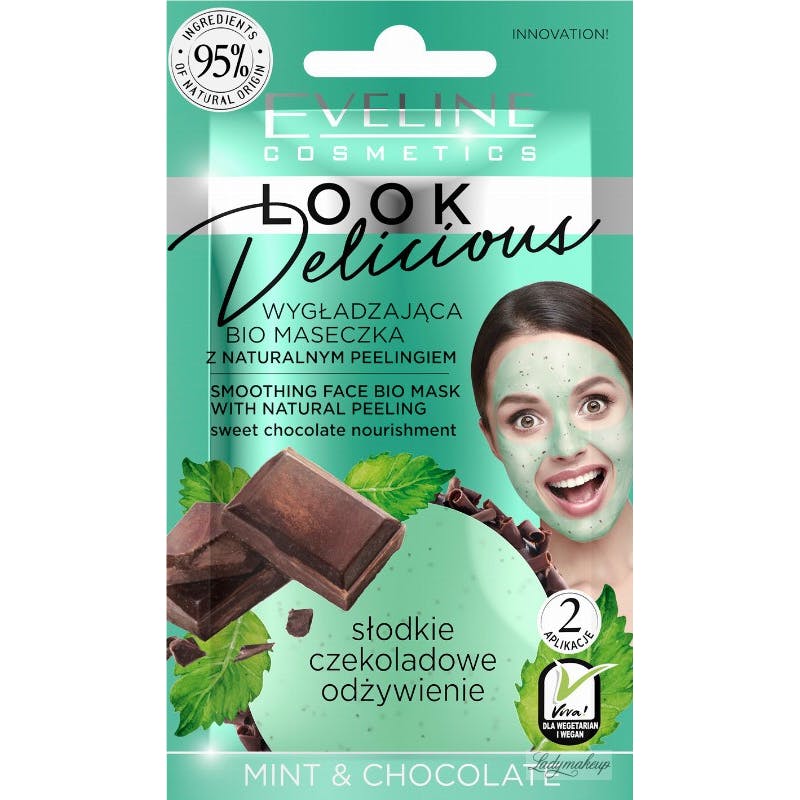 Eveline Look Delicious Smoothing Face Bio Mask Mint &amp; Chocolate 10 ml