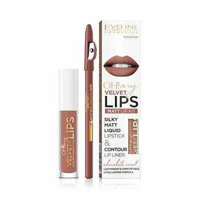 Eveline Oh My Lips Liquid Matt Lip Kit 12 Praline Eclair 4,5 ml + 1 pcs