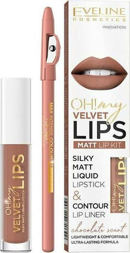 Eveline Oh My Lips Liquid Matt Lip Kit 14 Choco Truffle 4,5 ml + 1 pcs