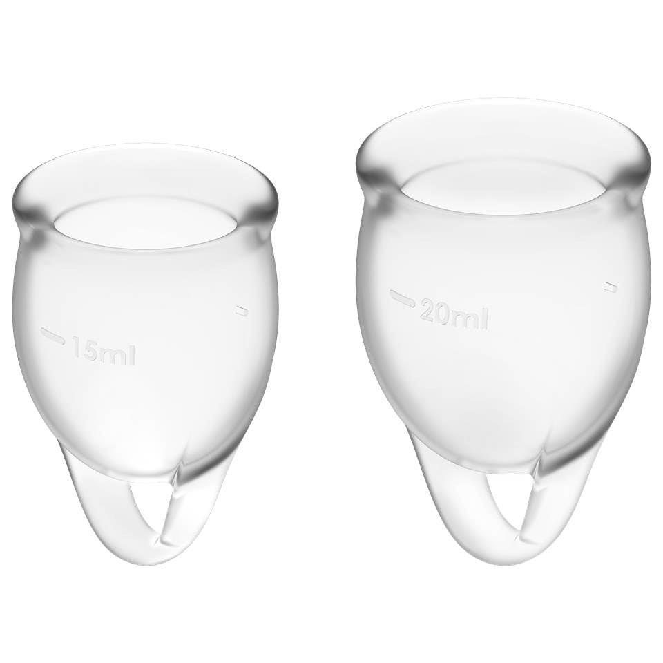 Satisfyer Feel Confident Menstruationskop Set Transparent 2 stk