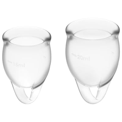 Satisfyer Feel Confident Menstrual Cup Set Transparent 2 pcs