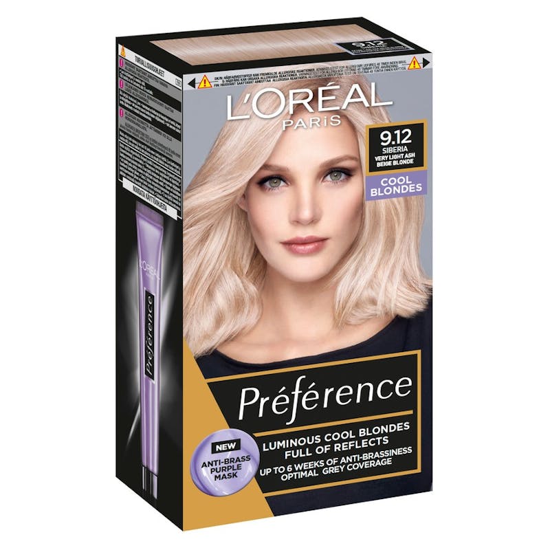 L&#039;Oréal Préférence 9.12 Siberia Very Light Ash Beige Blonde 1 kpl
