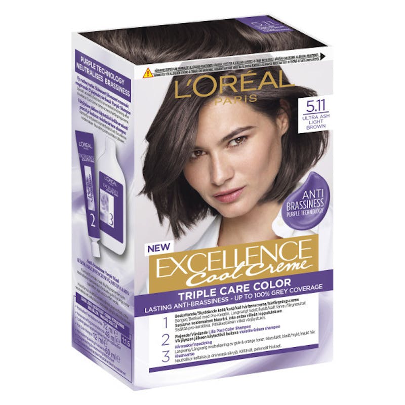 L'Oréal Paris Excellence Creme Hair Ultra Ash Light Brown 1 stk - 94.95 kr