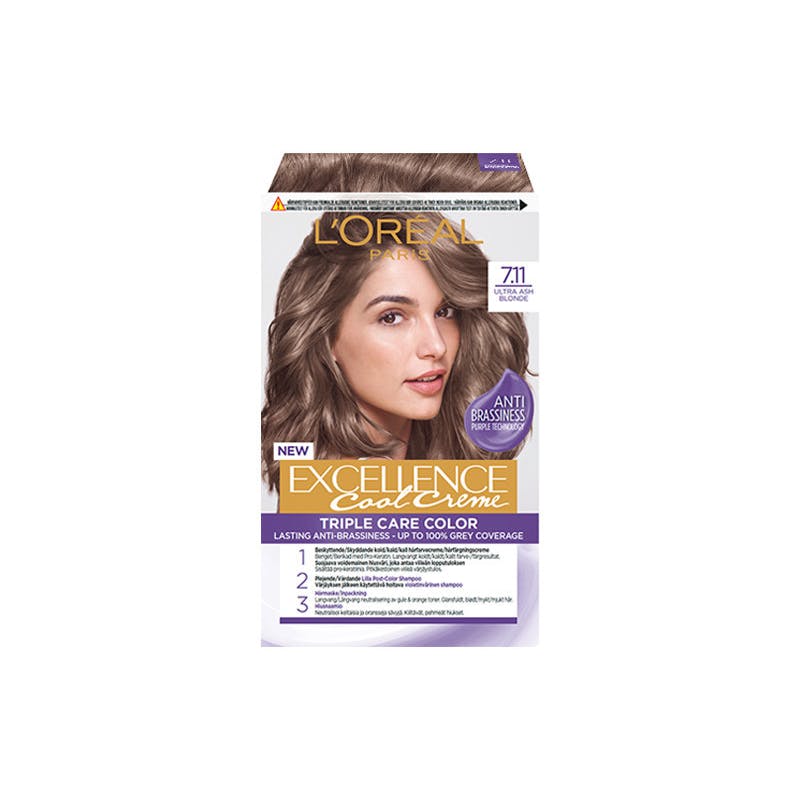 L&#039;Oréal Excellence Creme Hair Color 7.11 Ultra Ash Blonde 1 kpl