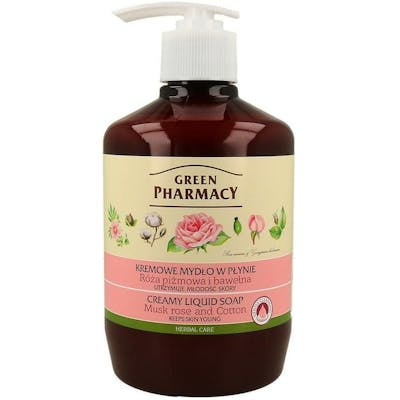 Green Pharmacy Musk Rose And Cotton Creamy Liquid Soap 465 ml