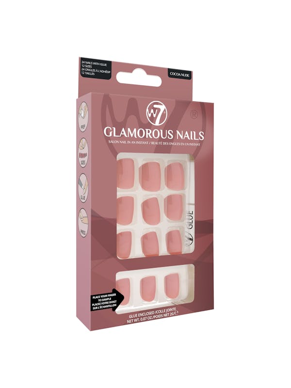 W7 Glamorous Nails Cocoa Nude 24 st