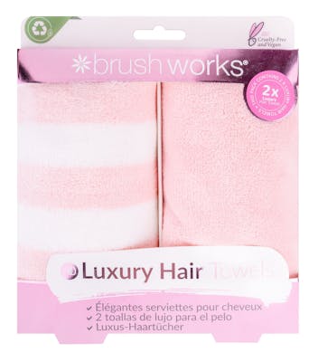 brushworks Luxe Haarhanddoeken 2 st