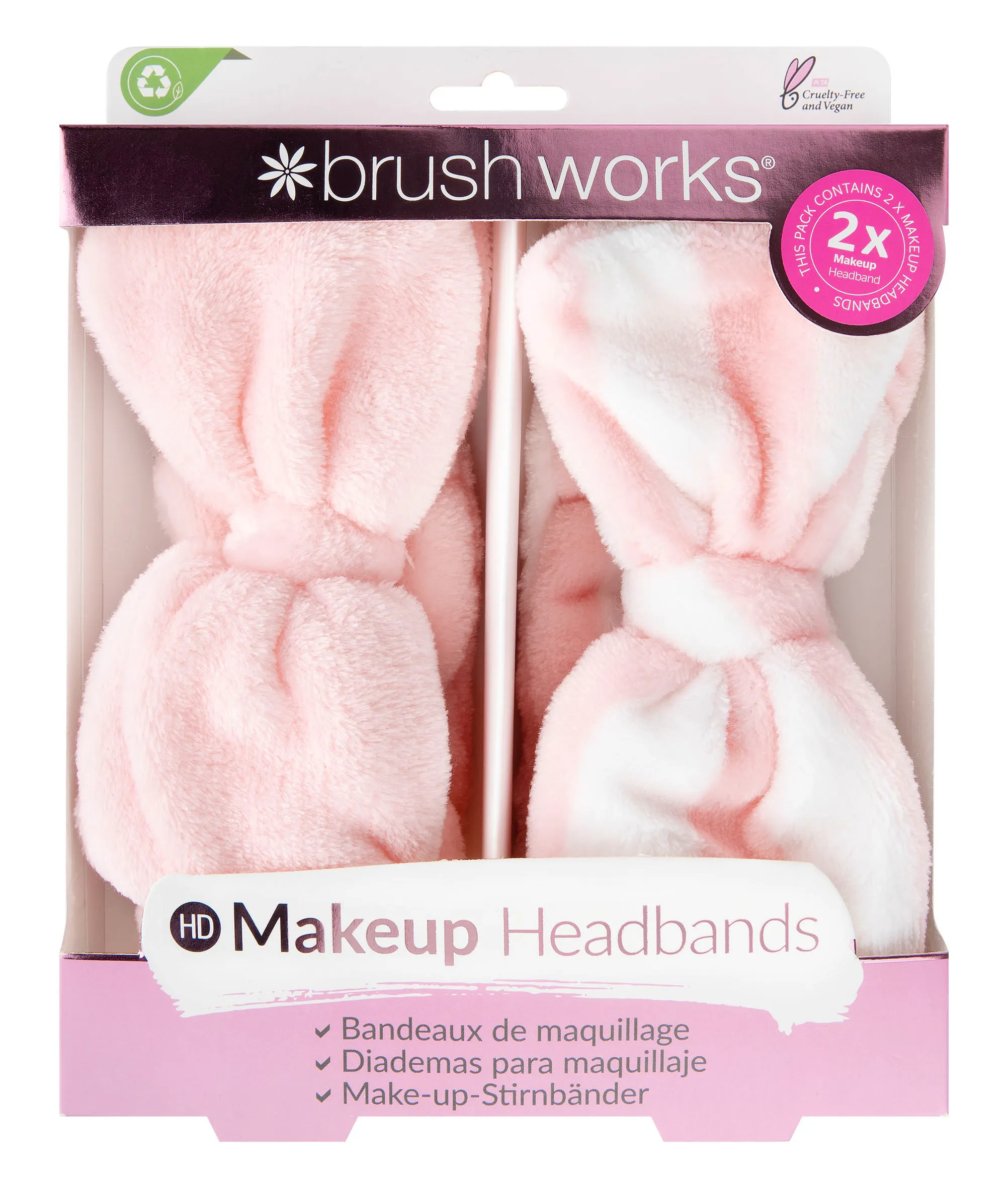 brushworks Makeup Headbands 2 pcs