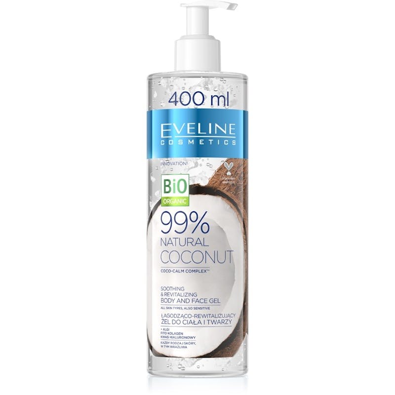 Eveline 99% Natural Coconut Smoothing &amp; Revitalizing Body &amp; Face Gel 400 ml