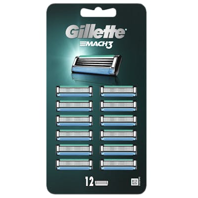 Gillette Mach3 Vertical Razor Blade Refills 12 st