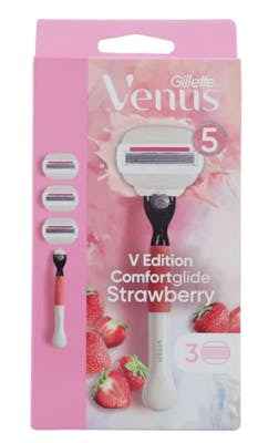 Gillette Venus Comfortglide Strawberry Razor &amp; Razor Blades 1 pcs + 3 pcs