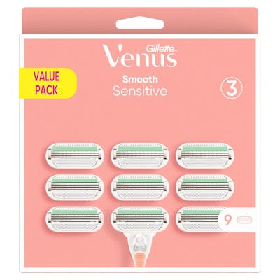 Gillette Venus Smooth Sensitive Pink Razor Blades 9 pcs