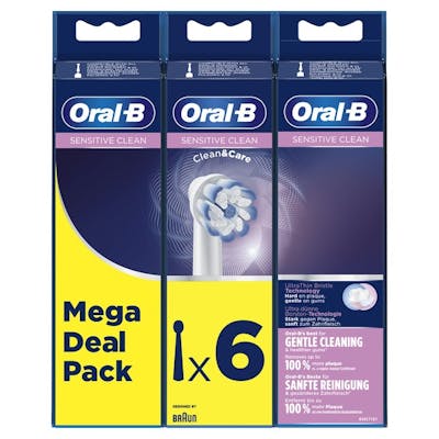 Oral-B Sensitive Clean &amp; Care Toothbrush Heads 6 pcs