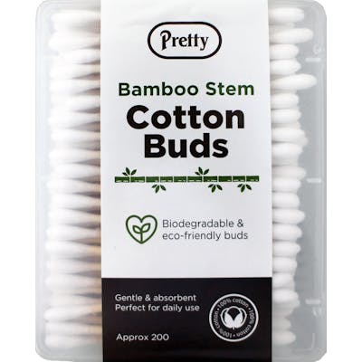 Pretty Bamboo Stem Q-Tips 200 stk