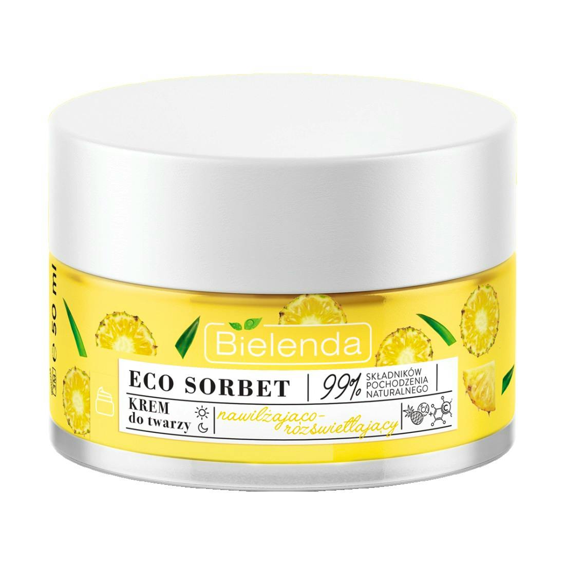 Bielenda Eco Sorbet Pineapple Face Cream Moisturizing And Brightening 50 ml