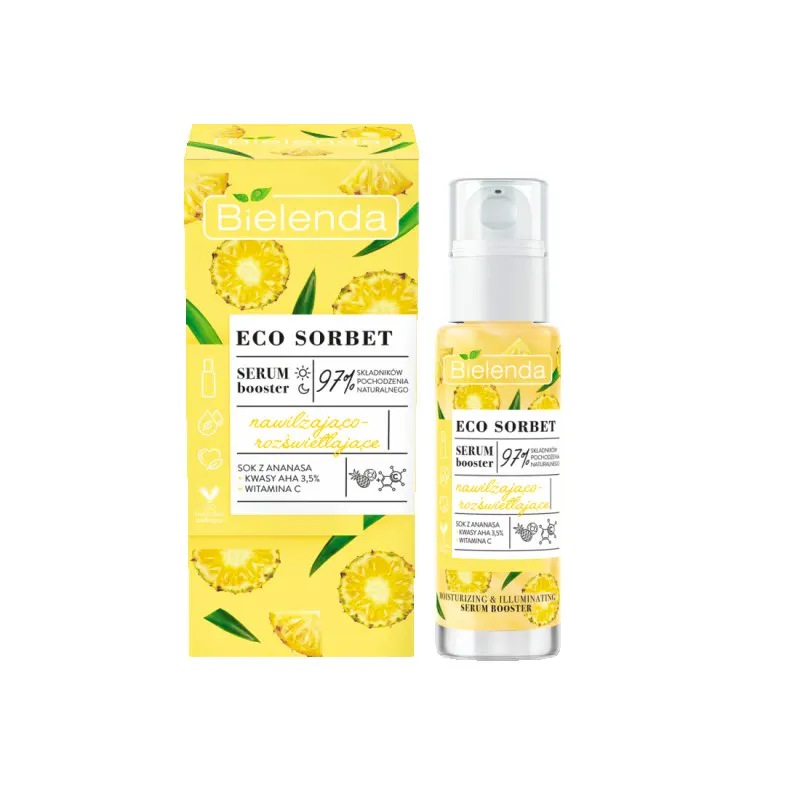Bielenda Eco Sorbet Pineapple Serum Booster Moisturizing And Brightening 30 ml
