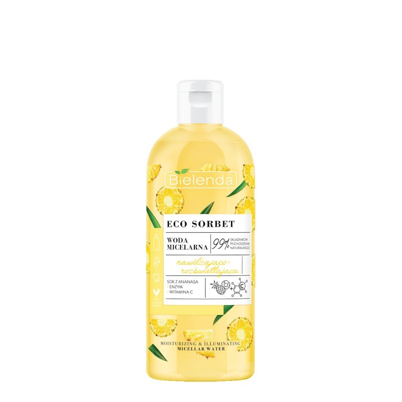 Bielenda Eco Sorbet Pineapple Micellar Water Moisturizing And Brightening 500 ml