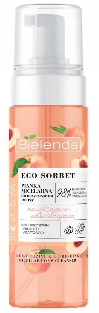 Bielenda Eco Sorbet Peach Micellar Cleansing Foam Moisturizing And Refreshing 150 ml