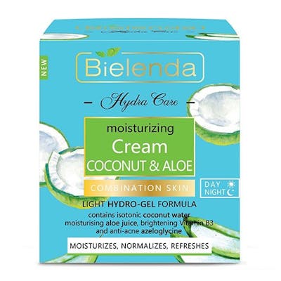Bielenda Hydra Care Coconut &amp; Aloe Moisturizing Face Cream Combination &amp; Oily Skin 50 ml