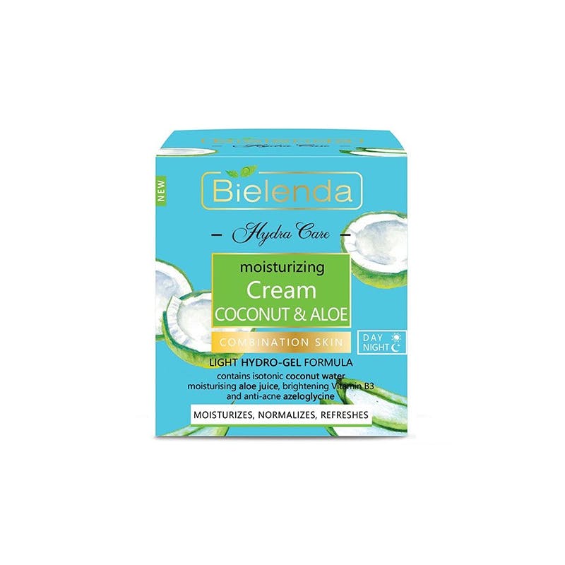 Bielenda Hydra Care Coconut &amp; Aloe Moisturizing Face Cream Combination &amp; Oily Skin 50 ml