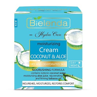 Bielenda Hydra Care Coconut &amp; Aloe Moisturizing Face Cream Dry And Dehydrated Skin 50 ml