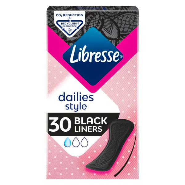 Libresse Dailies Style Black Liners Normal 30 pcs
