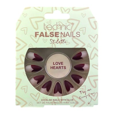 Technic False Nails Stiletto Love Hearts 24 st