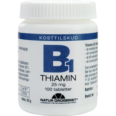 Natur Drogeriet B1 Vitamin 25 mg 100 stk