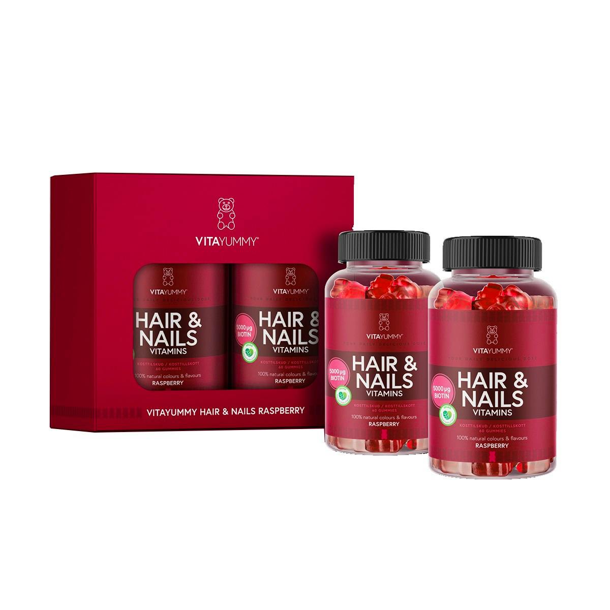 VitaYummy Hair & Nails Vitamins Giftbox 2 x 60 stk 209.95 kr