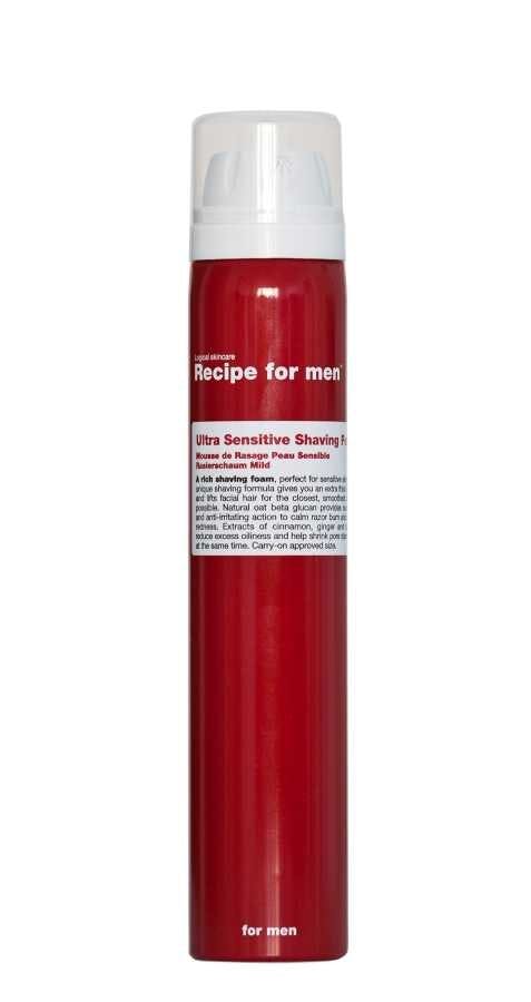 Recipe For Men Ultra Sensitive Shaving Foam 100 ml