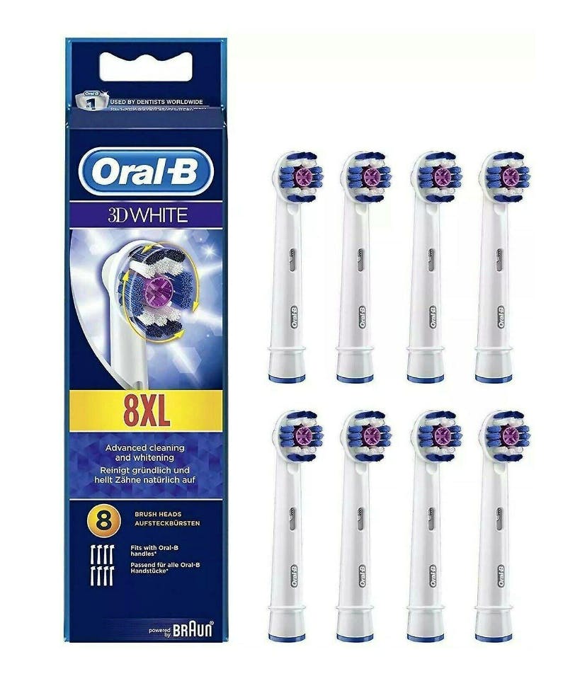 OralB 3D White Toothbrush Heads 8 pcs £23.99