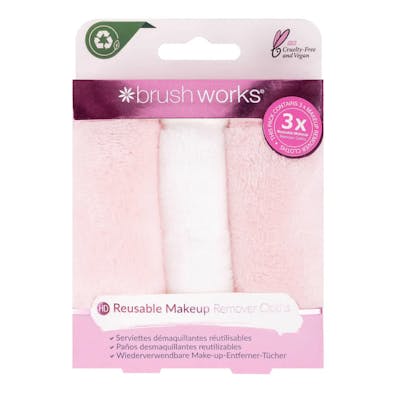 brushworks Makeup Remover Cloths 3 kpl