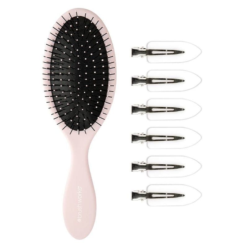 brushworks Luxury Pink Hair Styling Set 7 kpl