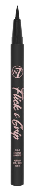 W7 Flick &amp; Grip 2-In-1 Adhesive Eyeliner Pen Black 1 st