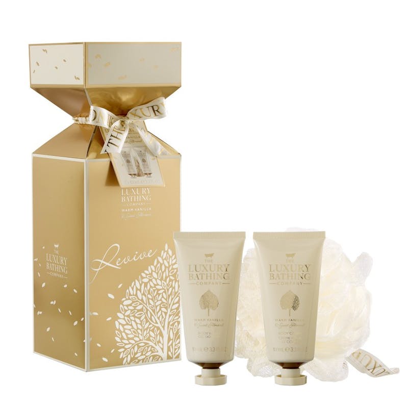 The Luxury Bathing Company Warm Vanilla &amp; Sweet Almond Body Wash &amp; Body Cream Giftset 100 ml +100 ml